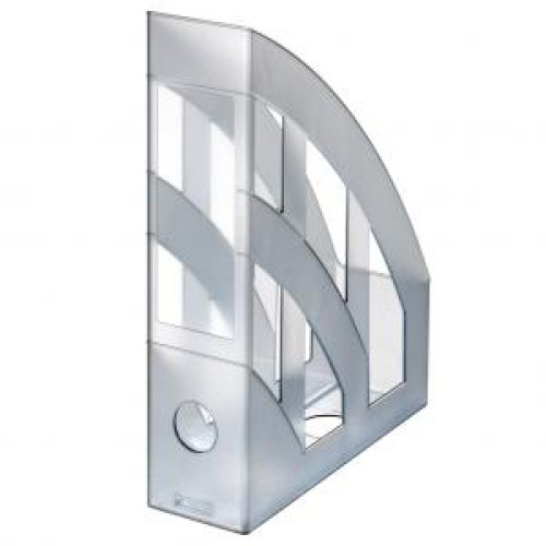 Stojan na časopisy Herlitz transparentný sivý Stojan na časopisy Herlitz transparentný sivý