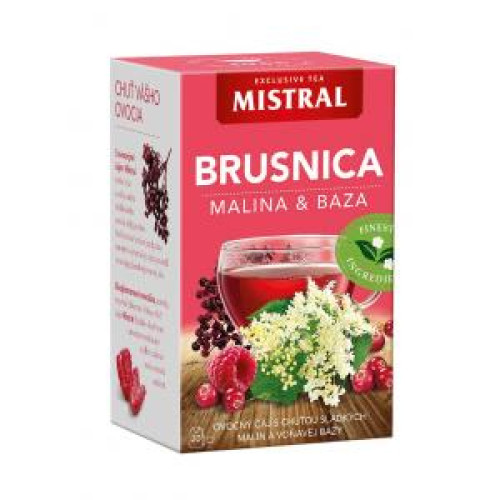 Čaj MISTRAL ovocný HB Brusnica, malina a baza čierna 40 g Čaj MISTRAL ovocný HB Brusnica, malina a baza čierna 40 g