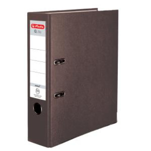 Zakladač pákový Herlitz Q.file 8cm hnedý