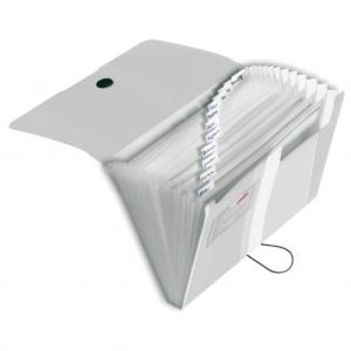 Aktovka plastová s priehradkami Herlitz Easy Orga transparentná číra Aktovka plastová s priehradkami Herlitz Easy Orga transparentná číra