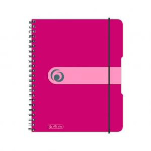 Blok poznámkový štvorčekový Herlitz Easy Orga A5 80 listov tmavoružový