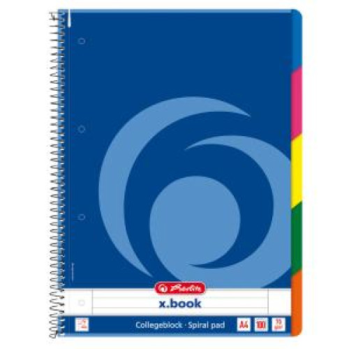 Blok poznámkový College Herlitz A4 linajkovy 100 listov + register Blok poznámkový College Herlitz A4 linajkovy 100 listov + register