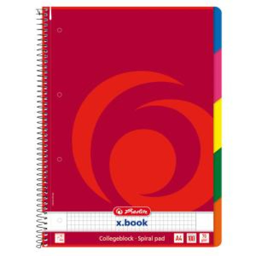 Blok poznámkový College Herlitz A4 štvorčekový 100 listov + register Blok poznámkový College Herlitz A4 štvorčekový 100 listov + register