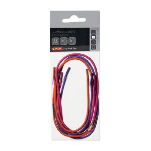 Sada gumičiek Herlitz my.book Flex A6 oranžová fialová ružová Sada gumičiek Herlitz my.book Flex A6 oranžová fialová ružová