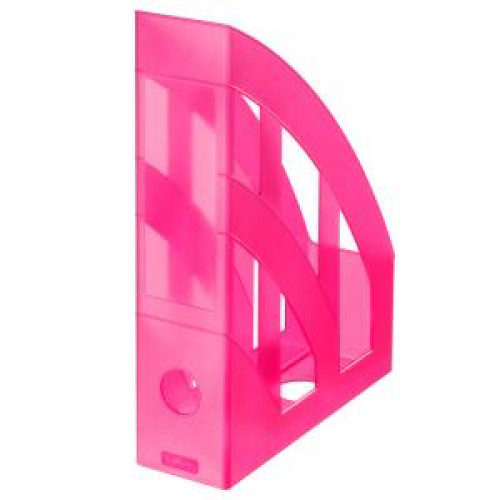 Stojan na časopisy Herlitz transparentný ružový Stojan na časopisy Herlitz transparentný ružový