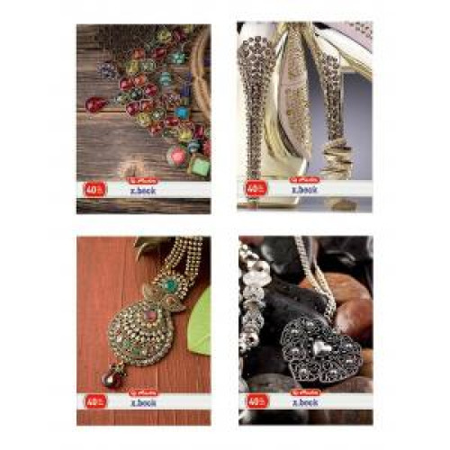 Zošit Herlitz A4 40 listov linajkový s parciálnym lakom Klenoty Zošit Herlitz A4 40 listov linajkový s parciálnym lakom Klenoty