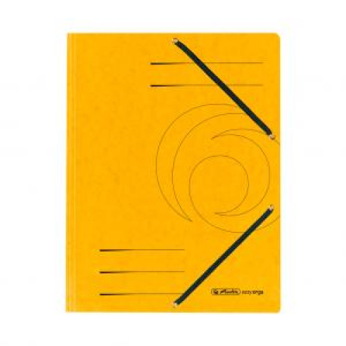 Prešpánový obal s gumičkou Herlitz žltý Prešpánový obal s gumičkou Herlitz žltý