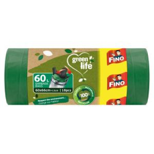 Vrecia zaväzovacie FINO Green Life Easy 60 ℓ, 27 mic., 60 x 66 cm (18 ks) Vrecia zaväzovacie FINO Green Life Easy 60 ℓ, 27 mic., 60 x 66 cm (18 ks)