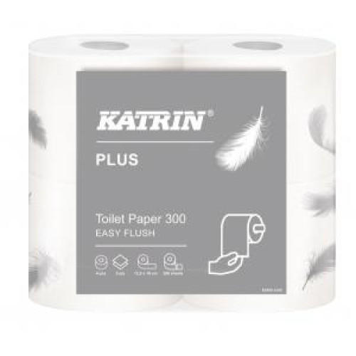 Toaletný papier 2-vrstvový KATRIN Toilet 300 rýchlorozpustný, návin 37,5 m (4 ks) Toaletný papier 2-vrstvový KATRIN Toilet 300 rýchlorozpustný, návin 37,5 m (4 ks)