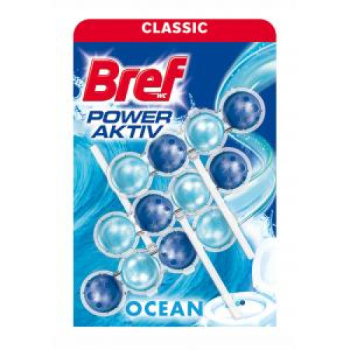 Bref Power Aktiv WC závesný blok tuhý 3 x 50 g Oceán Bref Power Aktiv WC závesný blok tuhý 3 x 50 g Oceán