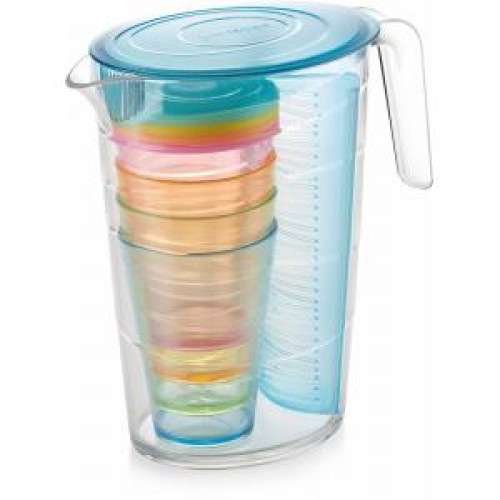 Džbán myDRINK 2,5l a 4 poháre, modrá Džbán myDRINK 2,5l a 4 poháre, modrá