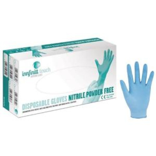 Rukavice jednorazové, nitrilové, nepudrované, modré INFINITT TOUCH veľ.7/S (100 ks) Rukavice jednorazové, nitrilové, nepudrované, modré INFINITT TOUCH veľ.7/S (100 ks)