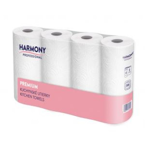Kuchynské utierky 3-vrstvové HARMONY Professional, celulóza, návin 10,5 m (4 ks) Kuchynské utierky 3-vrstvové HARMONY Professional, celulóza, návin 10,5 m (4 ks)