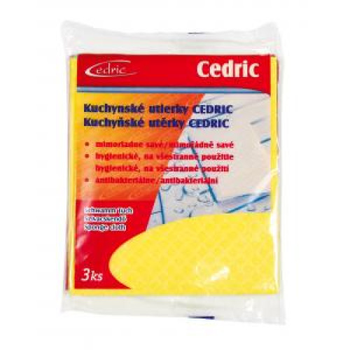 Kuchynská utierka z viskózy Cedric antibakteriálna 3 kusy Kuchynská utierka z viskózy Cedric antibakteriálna 3 kusy