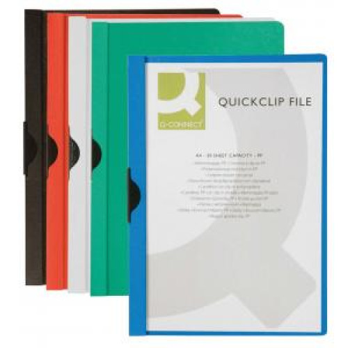 Obal s klipom kovovým Q-CONNECT červený Obal s klipom kovovým Q-CONNECT červený