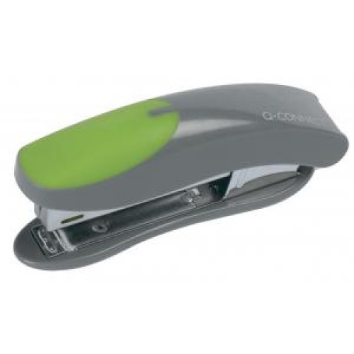 Zošívačka Q-CONNECT s kovovým mechanizmom sivá/zelená 10 listov Zošívačka Q-CONNECT s kovovým mechanizmom sivá/zelená 10 listov