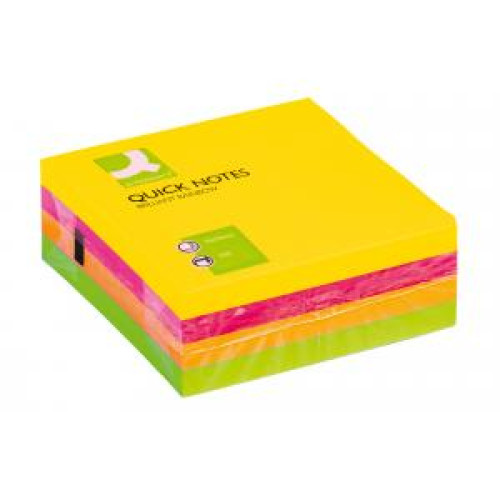 Bloček kocka Q-CONNECT, 76x76 mm, 320 l, neónová Bloček kocka Q-CONNECT, 76x76 mm, 320 l, neónová