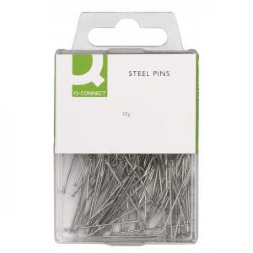 Dekoračné špendlíky Q-CONNECT strieborné 30mm Dekoračné špendlíky Q-CONNECT strieborné 30mm