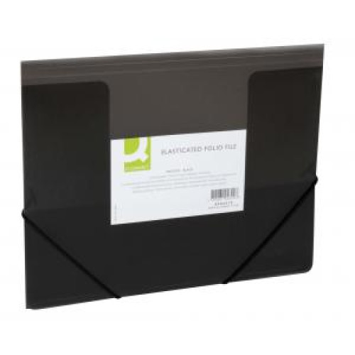 Plastový obal s gumičkou Q-CONNECT čierny Plastový obal s gumičkou Q-CONNECT čierny