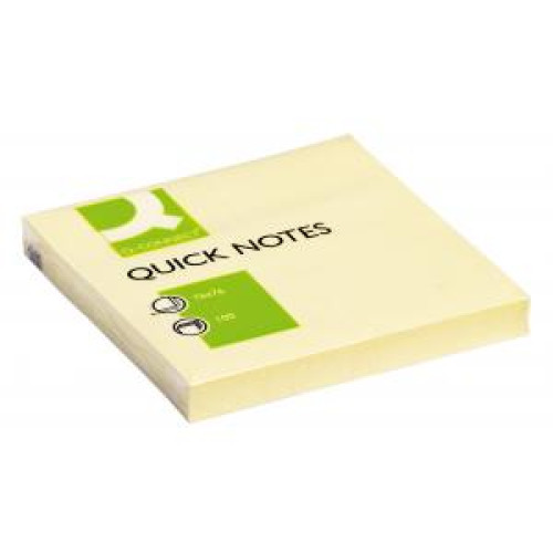 Bloček Q-CONNECT, žltý, 76x76 mm Bloček Q-CONNECT, žltý, 76x76 mm