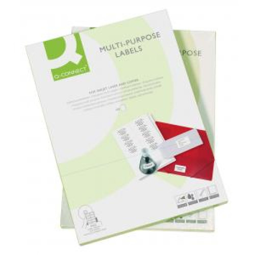 Etikety univerzálne 66x33,9mm Q- CONNECT A4 100 hárkov Etikety univerzálne 66x33,9mm Q- CONNECT A4 100 hárkov