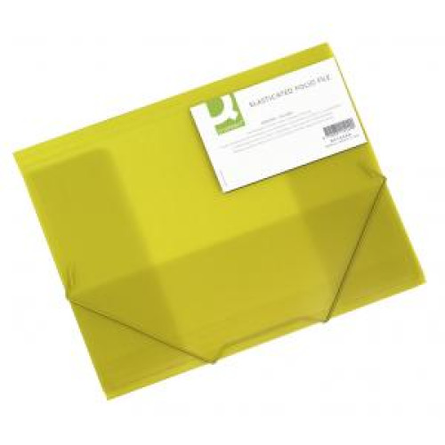 Plastový obal s gumičkou Q-CONNECT žltý Plastový obal s gumičkou Q-CONNECT žltý