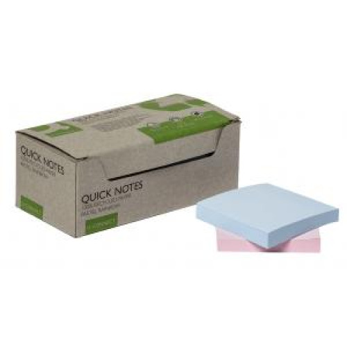 Bločky Q-CONNECT recyklované 76x76 dúhové 12ks Bločky Q-CONNECT recyklované 76x76 dúhové 12ks