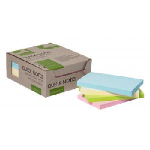 Bločky Q-CONNECT recyklované 127x76 dúhové 12ks Bločky Q-CONNECT recyklované 127x76 dúhové 12ks