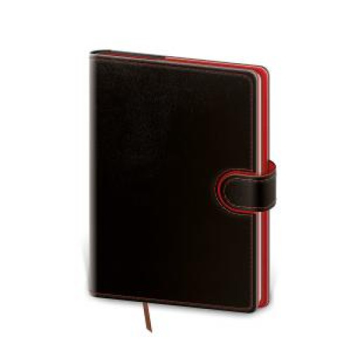 Diár Flip týždenný A5 14,3x20,5cm - čierno/červený 2024