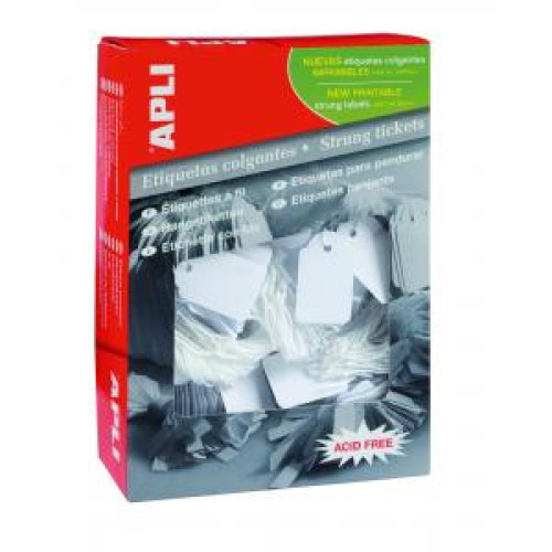 Identifikačný štítok s cvernou 18x29mm APLI 1000ks Identifikačný štítok s cvernou 18x29mm APLI 1000ks