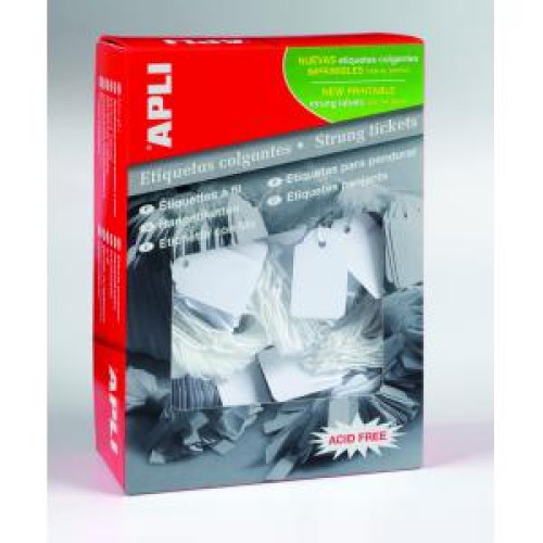 Identifikačný štítok s cvernou 22x35mm APLI 500ks Identifikačný štítok s cvernou 22x35mm APLI 500ks