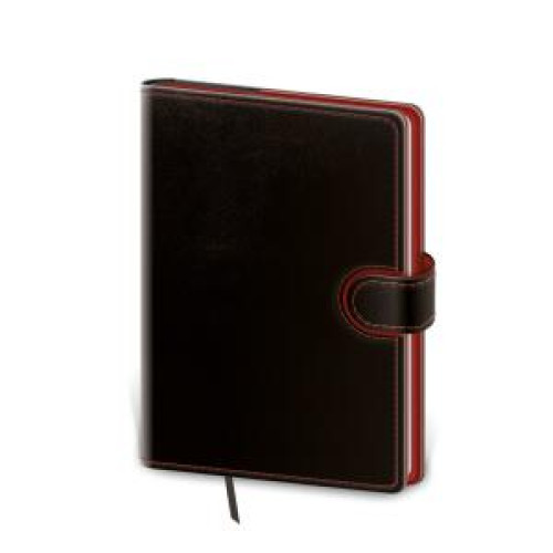 Diár Flip denný B6 12x16,5cm čierno/červený 2024 Diár Flip denný B6 12x16,5cm čierno/červený 2024