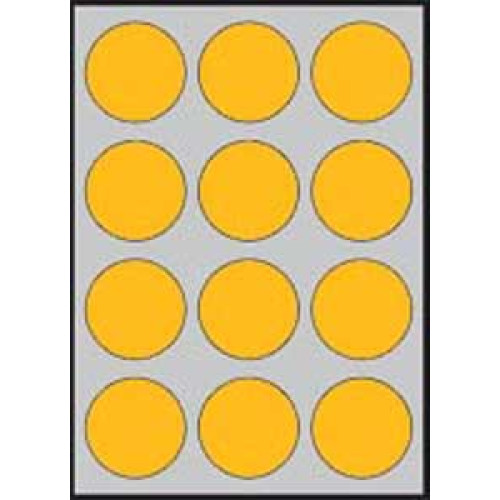 Etikety farebné priemer 60mm APLI A4 20 hárkov fluo oranžové Etikety farebné priemer 60mm APLI A4 20 hárkov fluo oranžové