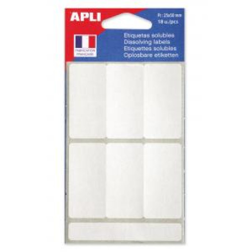 Etikety rozpustné vodou 25x50mm Etikety rozpustné vodou 25x50mm