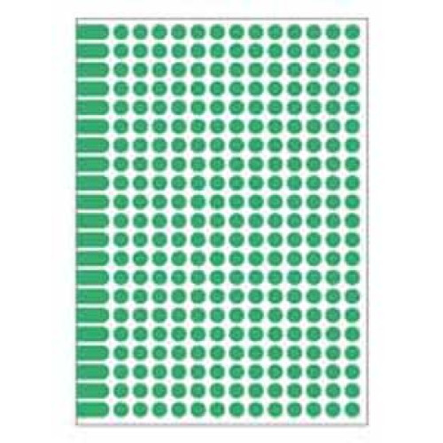 Etikety kruhové 8mm Agipa A5 zelené Etikety kruhové 8mm Agipa A5 zelené