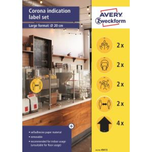 Sada výstražných etikiet COVID-19 12ks Sada výstražných etikiet COVID-19 12ks