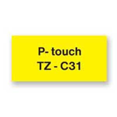 Samolepiaca páska Brother TZ-C31 12 mm neonžltá/čierna