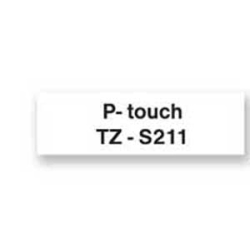 Samolepiaca páska Brother TZe-S211 6 mm biela/čierna Samolepiaca páska Brother TZe-S211 6 mm biela/čierna