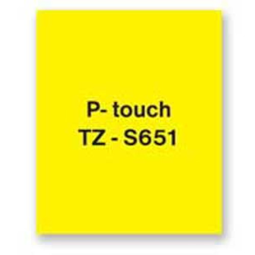 Samolepiaca páska Brother TZe-S651 24 mm žltá/čierna Samolepiaca páska Brother TZe-S651 24 mm žltá/čierna