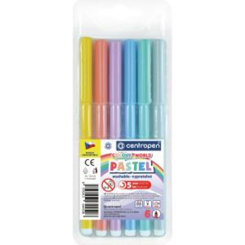 Sada popisovačov Centropen Pastel 7550/6S Sada popisovačov Centropen Pastel 7550/6S