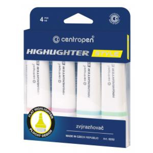 Sada zvýrazňovačov Centropen STYLE SOFT 4f Sada zvýrazňovačov Centropen STYLE SOFT 4f