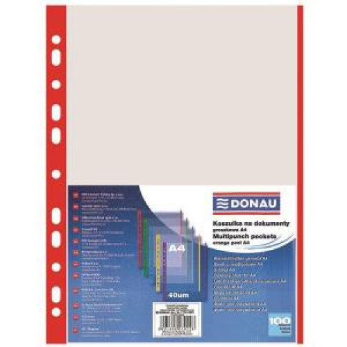 Euroobal DONAU A4 40mic s červeným okrajom Euroobal DONAU A4 40mic s červeným okrajom