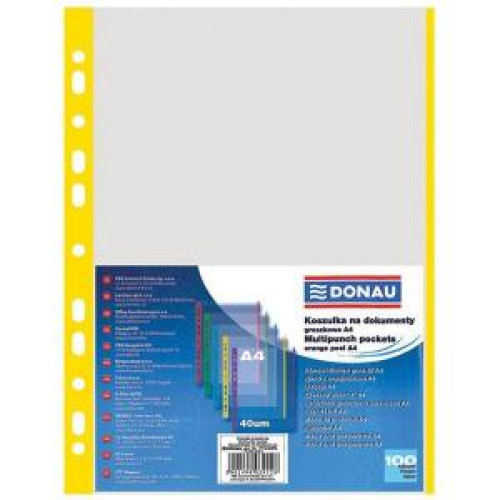 Euroobal DONAU A4 40mic so žltým okrajom 100ks Euroobal DONAU A4 40mic so žltým okrajom 100ks