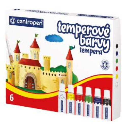 Temperové farby Centropen 6 farieb 12ml Temperové farby Centropen 6 farieb 12ml