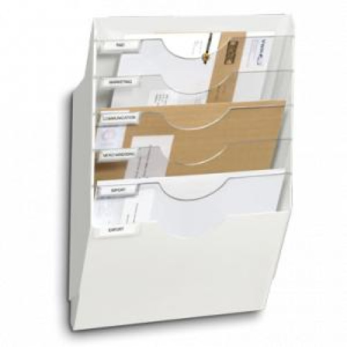 Sada piatich odkladačov na stenu biela Sada piatich odkladačov na stenu biela