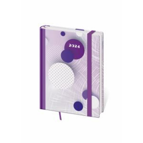 Diár Vario denný B6 12x16,5cm s gumičkou Bubbles 2024 Diár Vario denný B6 12x16,5cm s gumičkou Bubbles 2024