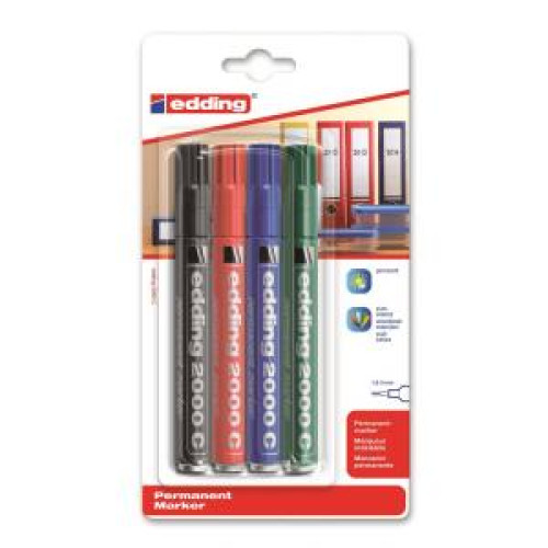 Sada permanentných popisovačov edding 2000 C/4S Sada permanentných popisovačov edding 2000 C/4S