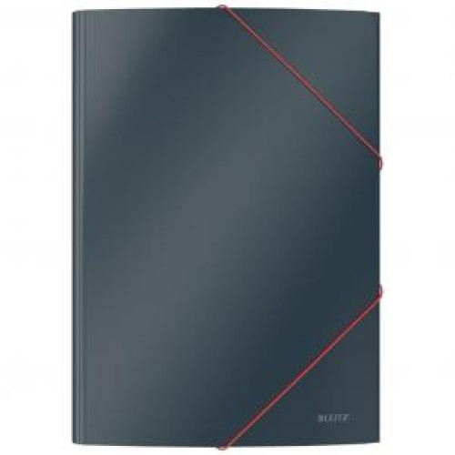 Kartónový obal s gumičkou Leitz Cosy hebký zamatový sivý Kartónový obal s gumičkou Leitz Cosy hebký zamatový sivý