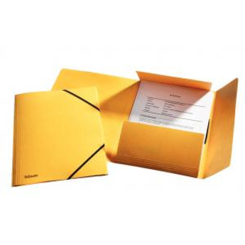 Prešpánový obal s gumičkou Esselte žltý Prešpánový obal s gumičkou Esselte žltý