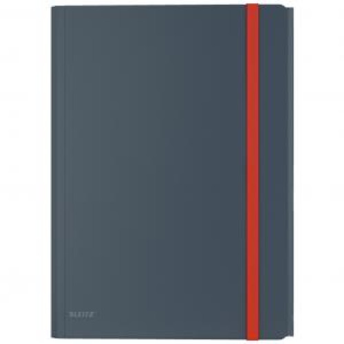 Plastový obal s gumičkou Leitz Cosy hebký s vnútorným vreckom zamatová sivá; Plastový obal s gumičkou Leitz Cosy hebký s vnútorným vreckom zamatová sivá;